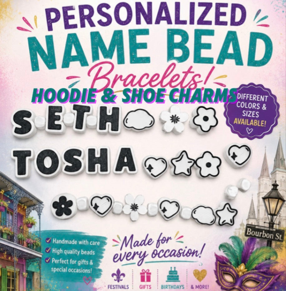 ✨ PERSONALIZED HOODIE & SHOE LACE CHARMS ✨