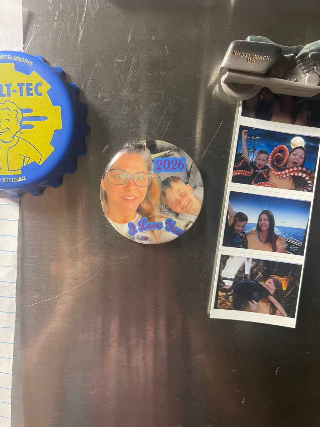 Custom personalized button/pin, mirror, magnet or keychain.