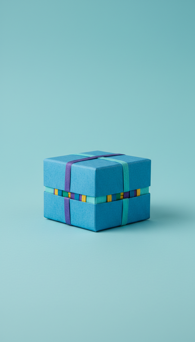 Feather Blue Handcrafted Gift Box