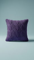 Royal Amethyst Knit Throw Pillow