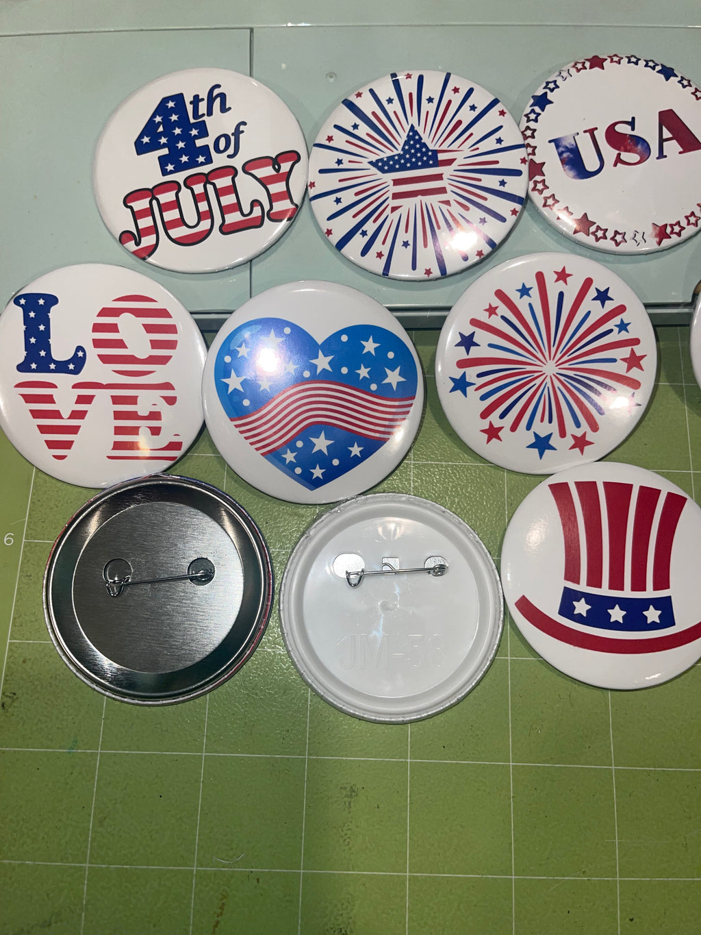 Custom personalized button/pin, mirror, magnet or keychain.