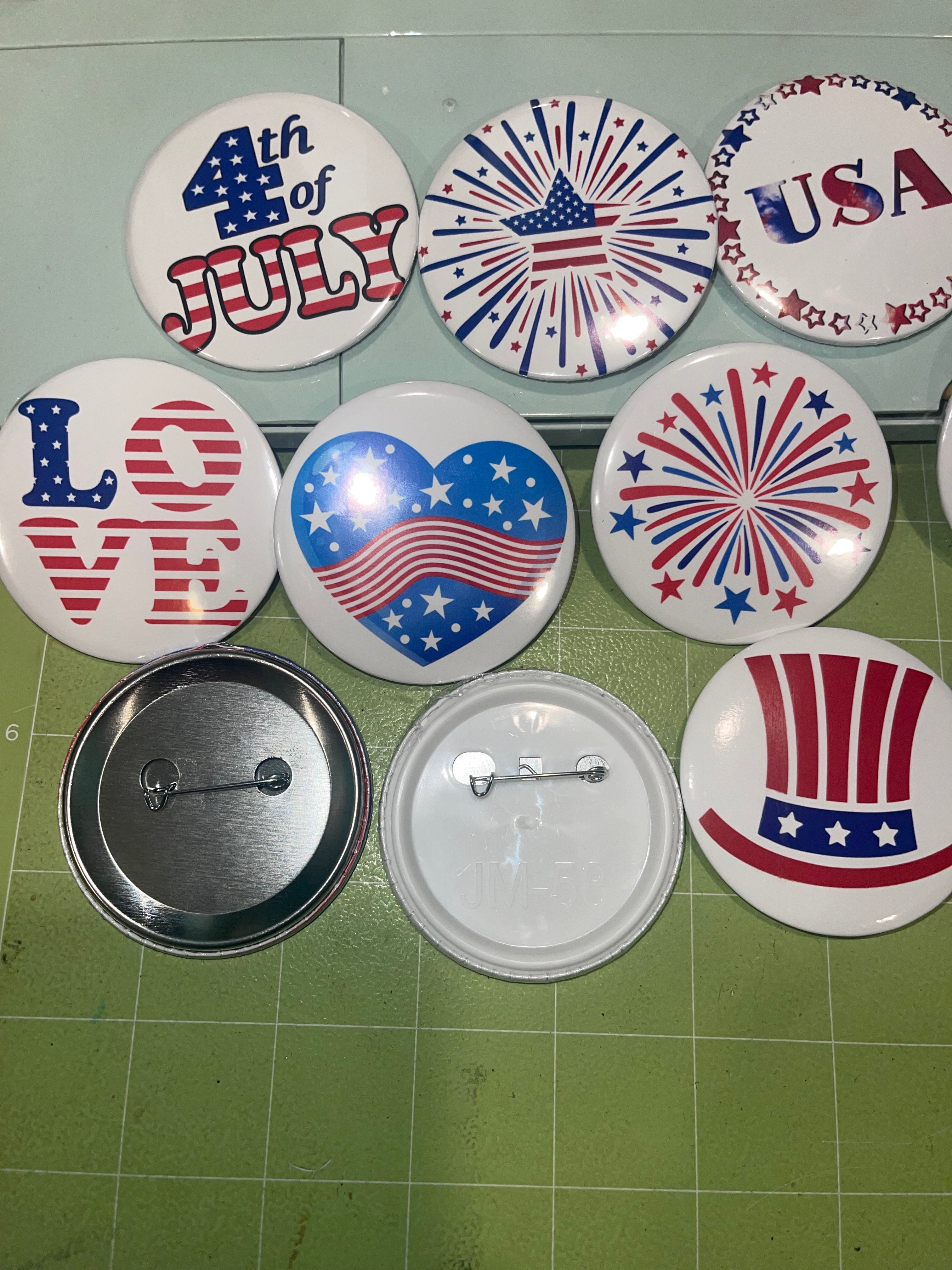 Custom personalized button/pin, mirror, magnet or keychain.